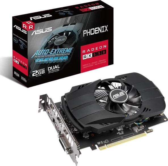 Asus AMD Radeon RX550 2GB 64Bit GDDR5 PCI-Express 3.0 Ekran Kartı (PH-550-2G)