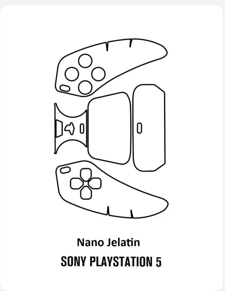TFY Store Sony PlayStation 5 Kol Uyumlu Nano Jelatin Tam Koruma Şeffaf - 2