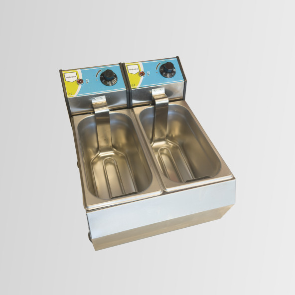 Midinoks 3+3 lt Elektrikli Fritöz Çiftli Kapaklı - 3