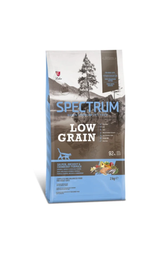 Spectrum Low Grain Yetişkin Kedi Maması Somonlu&hamsili&kızılcıklı 2 Kg