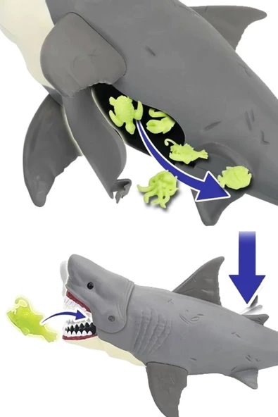 Gerçekçi Tasarım ve Hareketli Çene ile Oyuncak Büyük Köpekbalığı - 2