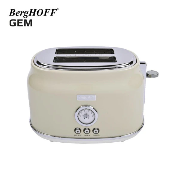 BergHOFF GEM RETRO Krem Rengi İki Dilim Ekmek Kızartma Makinesi 7950042 - 2