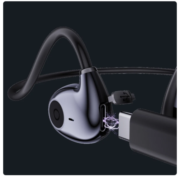 QASUL Koşu için Hava İletimli Kablosuz Mikrofonlu Spor Kulaklıklar Bluetooth V5.3 - 3