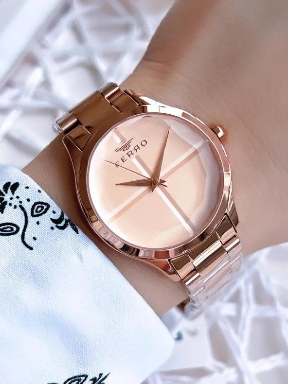 Ferro Rose Gold Renk 3 Atm Suya Dayanıklı Çelik Kordon Özel Tasarım Kadın Kol Saati BFL21250AWT-C4 ürün görseli