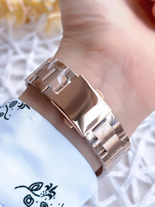 Ferro Rose Gold Renk 3 Atm Suya Dayanıklı Çelik Kordon Özel Tasarım Kadın Kol Saati BF81969AWT - Resim 3