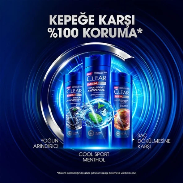 Clear Men Kepeğe Karşı Etkili Şampuan Cool Sport Menthol 350 Ml - 6
