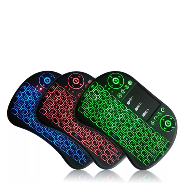 Yeni Nesil Işıklı Kablosuz Mini Klavye Ev Ofis İçin  Tv Televizyon Ps3  Uyumlu Dokunmatik Mouse - 4