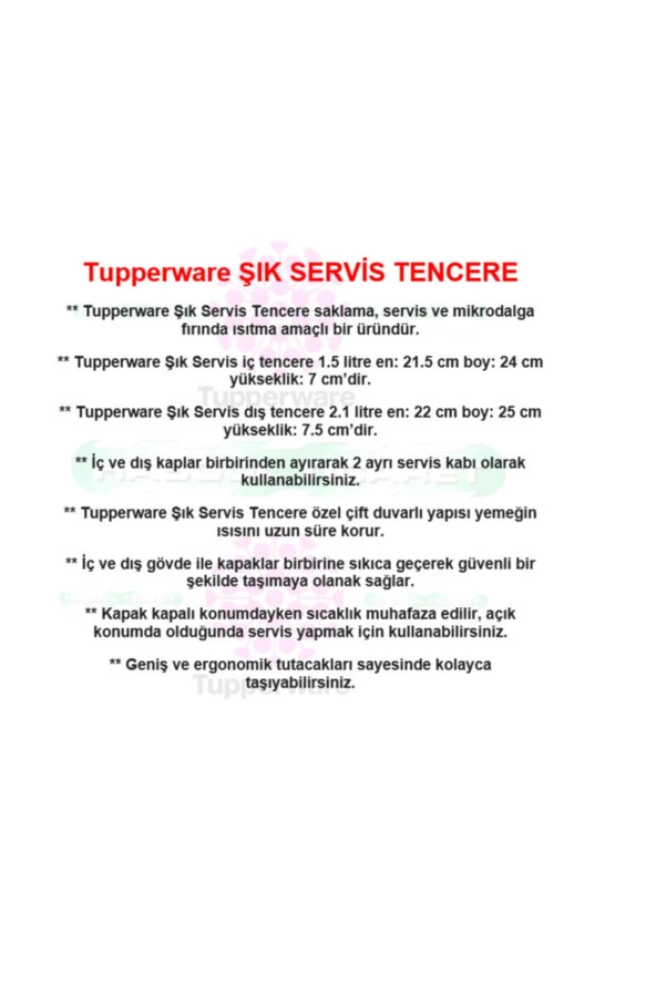 Şık Servis 1.5 l Mikrodalga Fırın Isıtma Tenceresi Hsgl