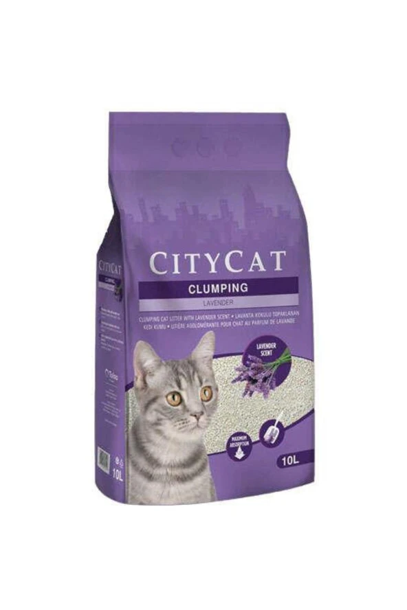 City Cat Lavanta Kokulu Kedi Kumu 10 Lt