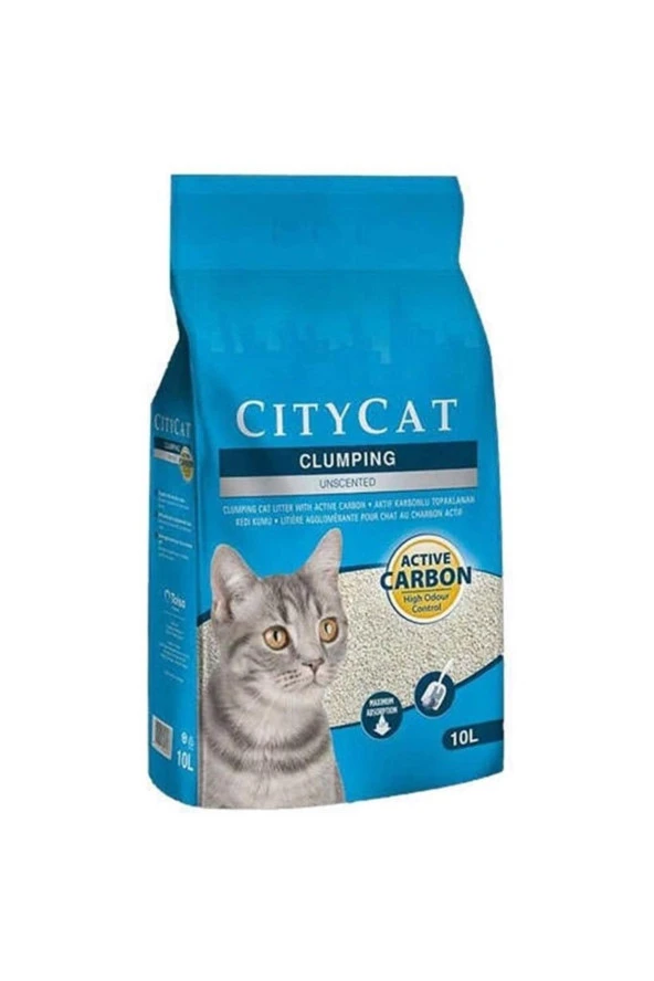 City Cat Activate Carbon Kedi Kumu 10 Lt