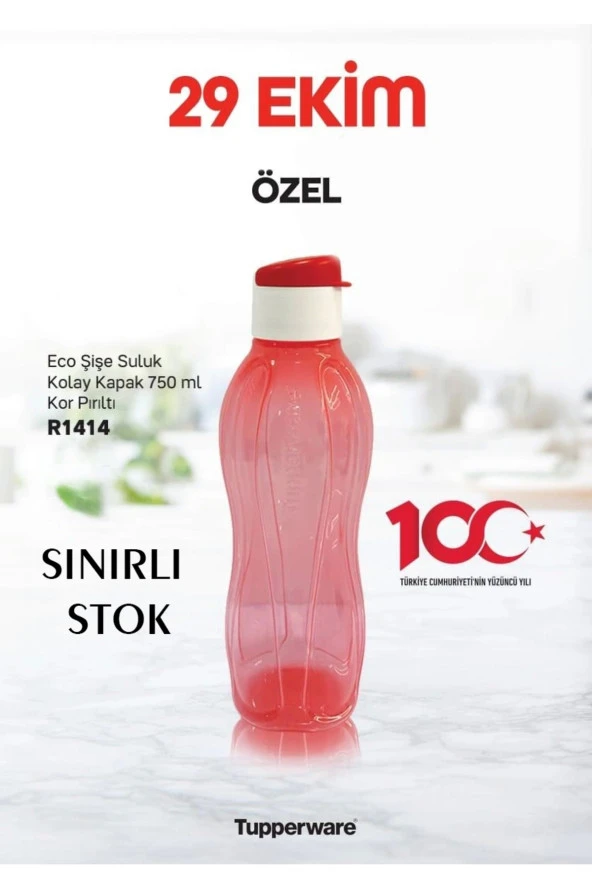 Eco Bottle Su Şişesi (750 ML.) - Kırmızı ürün görseli 1