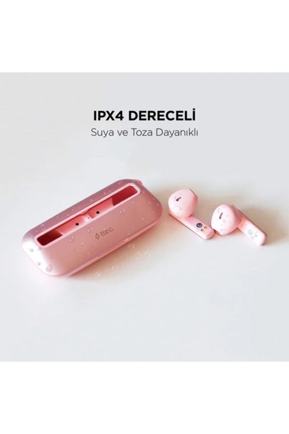 Ttec AirBeat UltraSlim TWS Ultra İnce ve Hafif Şarj Kutulu Bluetooth 5.0 Kablosuz Kulaklık Pembe - Resim 6