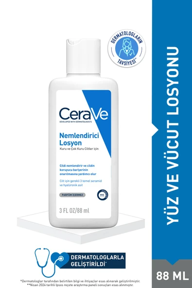 CeraVe Nemlendirici Yüz ve Vücut Losyonu-Seramid Ve Hyalüronik Asit Içerikli 88ML