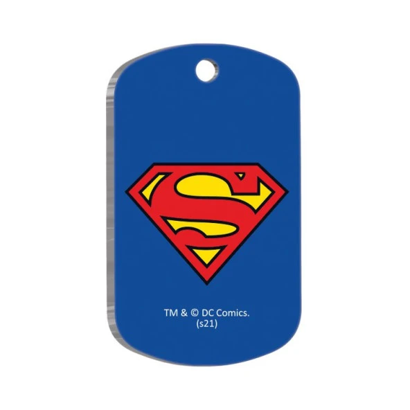 Superman Asker Şekilli Kedi ve Köpek Künyesi Large 2,9 x 5 cm ürün görseli 1