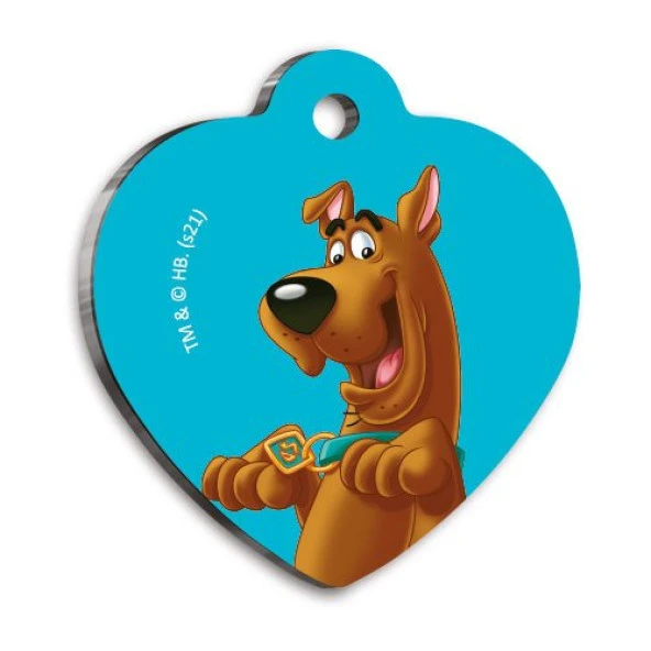 Scooby-Doo Kalp Şekilli Kedi ve Köpek Künyesi Large 4,2 x 4,5 cm ürün görseli 1