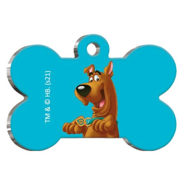 Scooby-Doo Kemik Şekilli Kedi ve Köpek Künyesi Small 2,1 x 3,1 cm ürün görseli 1