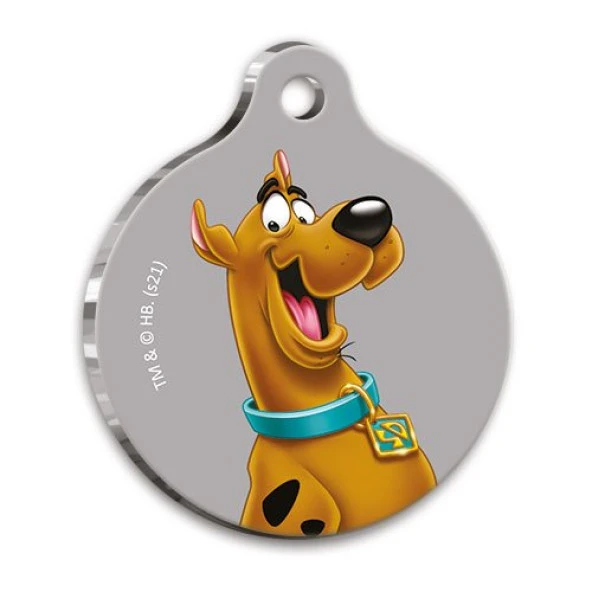 Scooby-Doo Yuvarlak Kedi ve Köpek Künyesi Large 3,8 cm