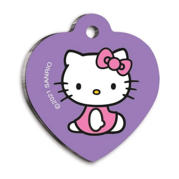 Hello Kitty Kalp Şekilli Kedi ve Köpek Künyesi Large 4,2 x 4,5 cm ürün görseli 1