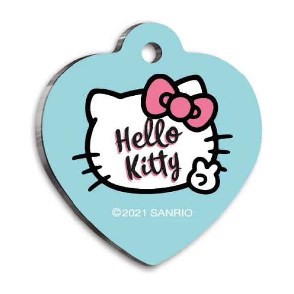 Hello Kitty Kalp Şekilli Kedi ve Köpek Künyesi Medium 3,2 x 3,5 cm ürün görseli 1