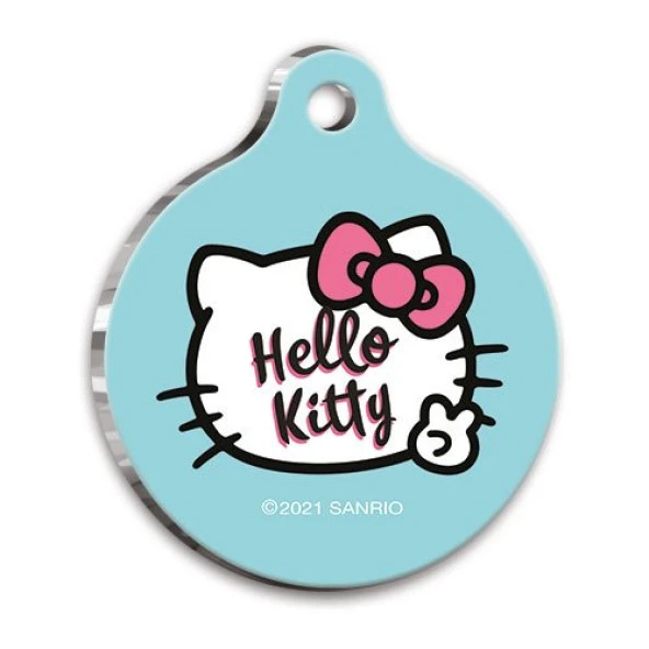 Hello Kitty Yuvarlak Kedi ve Köpek Künyesi Large 3,8 cm ürün görseli 1