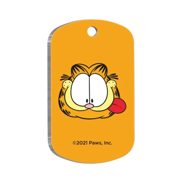Garfield Askeri Şekilli Kedi ve Köpek Künyesi Large 2,9 x 5 cm ürün görseli 1
