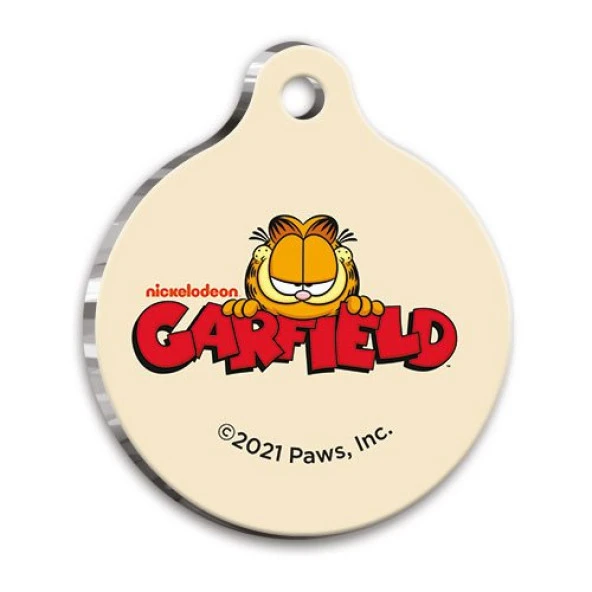 Garfield Yuvarlak Kedi ve Köpek Künyesi Small 2,5 cm ürün görseli 1