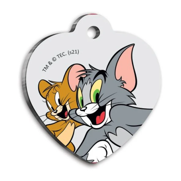 Tom & Jerry Kalp Şekilli Kedi ve Köpek Künyesi ürün görseli 1