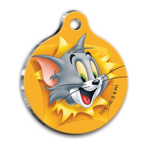 Tom & Jerry Yuvarlak Kedi ve Köpek Künyesi Medium 3 cm ürün görseli 1