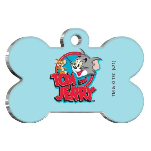 Tom & Jerry Kemik Şekilli Kedi ve Köpek Künyesi Medium 2,6 x 3,8 cm ürün görseli 1