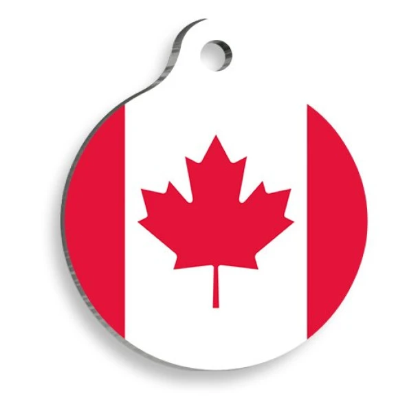 Kanada Yuvarlak Kedi ve Köpek Künyesi Large 3,8 cm ürün görseli 1