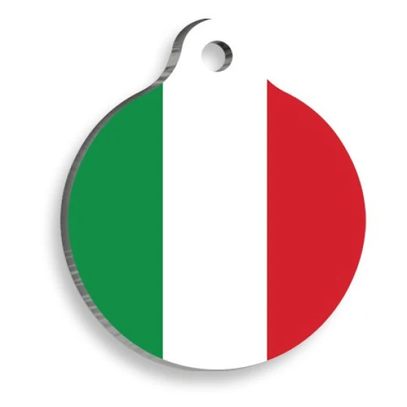 İtalya Yuvarlak Kedi ve Köpek Künyesi ürün görseli 1