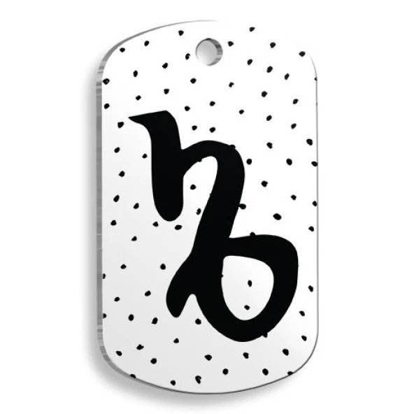 Beyaz Renk Oğlak Burcu Asker Şekilli Kedi ve Köpek Künyesi ürün görseli 1