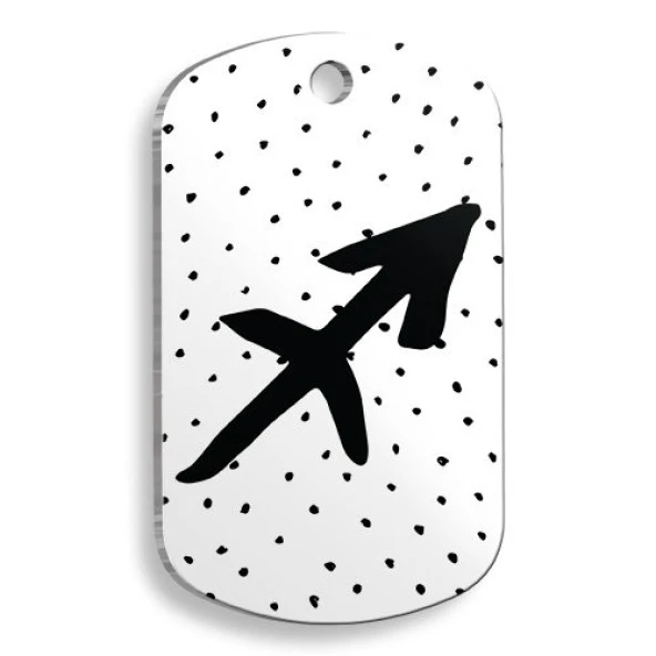 Beyaz Renk Yay Burcu Asker Şekilli Kedi ve Köpek Künyesi ürün görseli 1