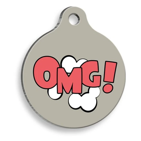 OMG! Yuvarlak Şekilli Kedi ve Köpek Künyesi XLarge 3,3 x 5 cm ürün görseli 1