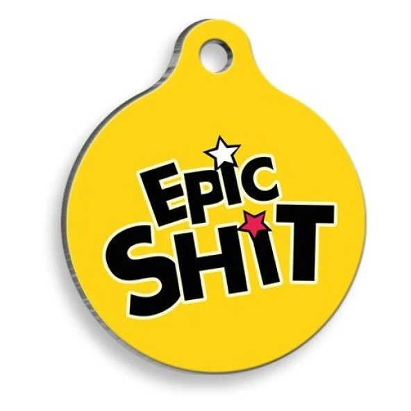 Epic Shit Yuvarlak Şekilli Kedi ve Köpek Künyesi Small 2,1 x 3,1 cm ürün görseli 1