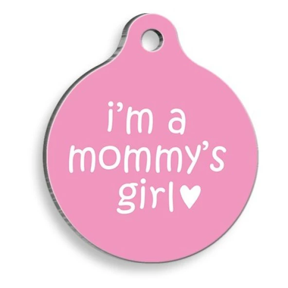 Annesinin Kızı Yuvarlak Kedi ve Köpek Künyesi Small 2,5 cm ürün görseli 1