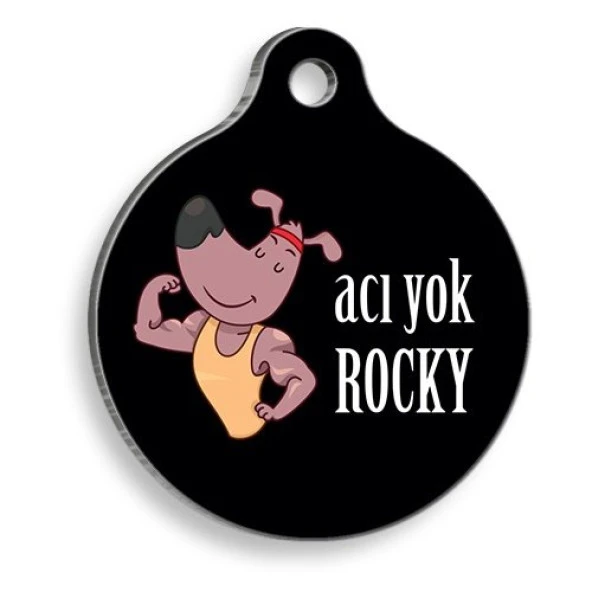 Rocky Yuvarlak Köpek Künyesi ürün görseli 1