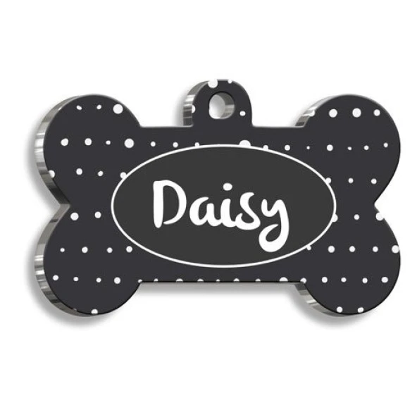 Küçük Büyük Noktalar Kedi Köpek Künyesi Small 2,1 x 3,1 cm - 1
