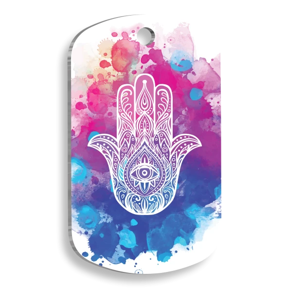 Fatmanın Eli, Abhaya Mudra Pet Tag Small 2 x 3,5 cm - 1