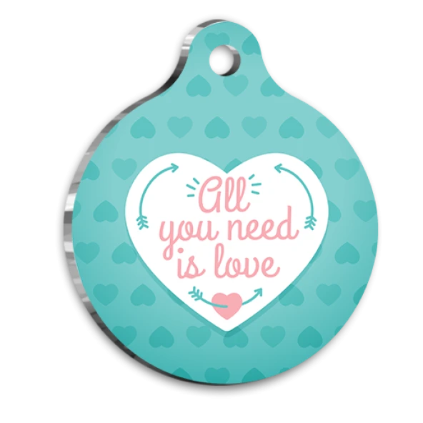 All You Need Is Love Kedi Köpek Künyesi ürün görseli 1