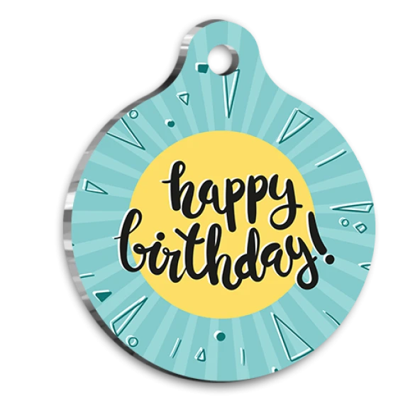 Doğum Günü Kedi Köpek Künyesi Large 3,8 cm ürün görseli 1