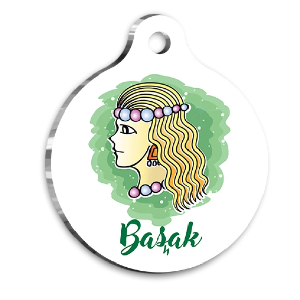 Başak Burcu Kedi Köpek Künyesi Medium 2,6 x 3,8 cm - 1