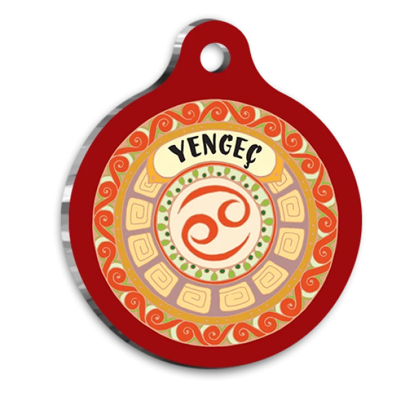 Yengeç Burcu Kedi köpek Künyesi Large 2,9 x 5 cm ürün görseli 1