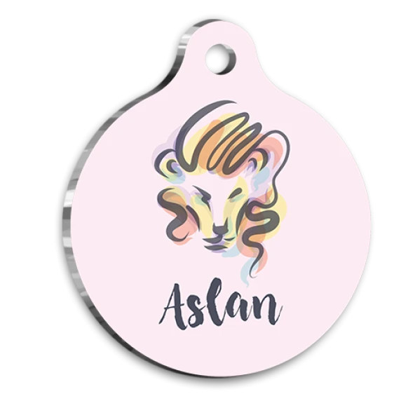 Aslan Burcu Kedi Köpek Künyesi Medium 2,6 x 3,8 cm ürün görseli 1