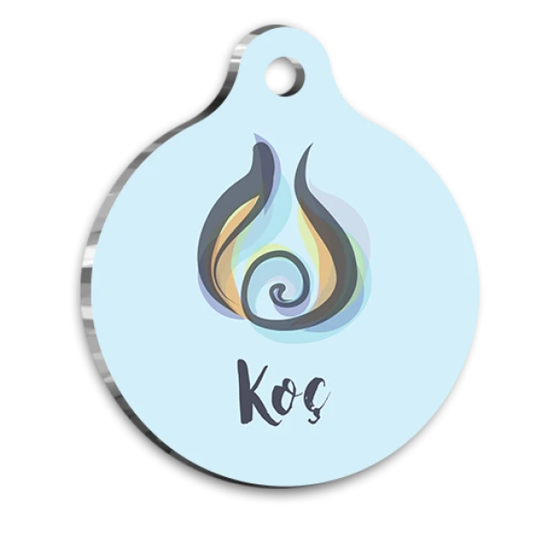 Koç Burcu Kedi Köpek Künyesi Large 2,9 x 5 cm ürün görseli 1