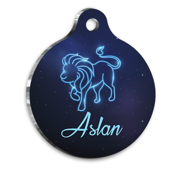 Aslan Burcu Kedi Köpek Künyesi Medium 2,6 x 3,8 cm ürün görseli 1