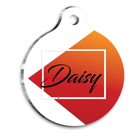 Geometrik Desenli Kedi Köpek Künyesi Medium 3 cm ürün görseli 1