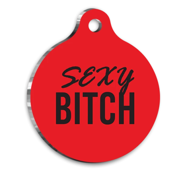 Sexy B*tch Kedi Köpek Künyesi XLarge 3,3 x 5 cm ürün görseli 1