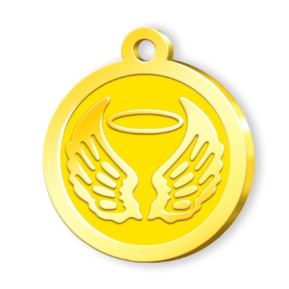 Altın Kaplama Melek Künye - Sarı ürün görseli 1