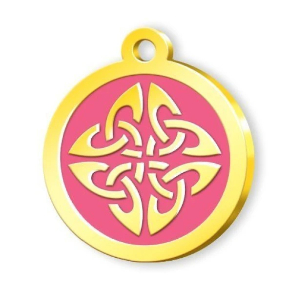 Altın Kaplama Mistik Künye - Pembe ürün görseli 1